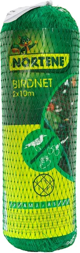 BIRDNET HDPE extrudált madárháló, rombusz szemformájú - zöld 2 x 10 m