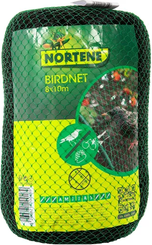 BIRDNET HDPE extrudált madárháló, rombusz szemformájú - fekete 8 x 10 m