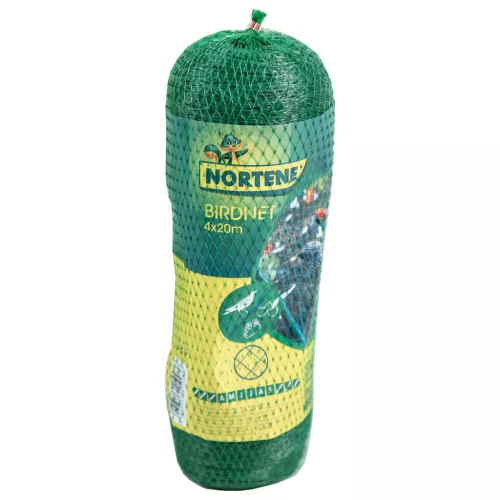 BIRDNET HDPE extrudált madárháló, rombusz szemformájú - zöld 4 x 20 m