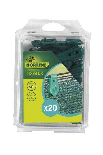 FIXATEX szögletes rögzítő kapocs szőtt árnyékoló hálóhoz - zöld 2 x 2,5 cm
