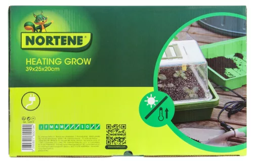 HEATING GROW fűthető mini üvegház - zöld-színtelen 39 x 25 x 20 cm