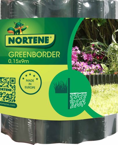 GREENBORDER 15 gyepszegély - zöld 15 cm x 9 m