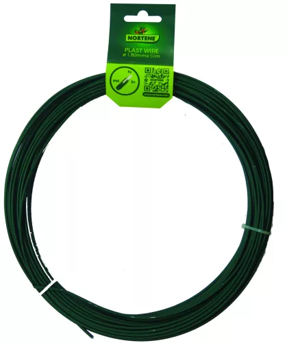 PLAST WIRE műanyag bevonatos galvanizált dróthuzal - zöld 1,1/1,6 mm x 50 m