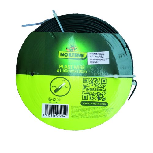 PLAST WIRE műanyag bevonatos galvanizált dróthuzal - zöld 1,1/1,6 mm x 100 m