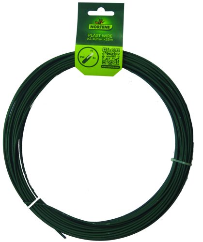 PLAST WIRE műanyag bevonatos galvanizált dróthuzal - zöld 1,6/2,4 mm x 25 m