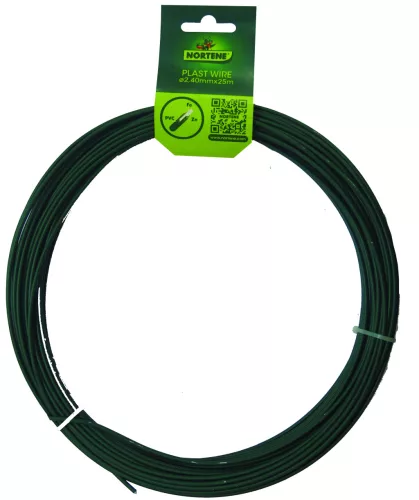 PLAST WIRE műanyag bevonatos galvanizált dróthuzal - zöld 1,6/2,4 mm x 25 m