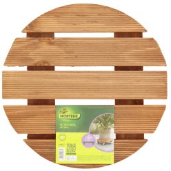   FLORA ROLL LASURÉ keményfa virágalátét - világosbarna Ø 40 cm