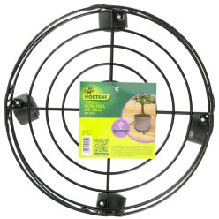 FLORA ROLL ART DECO fém virágalátét - fekete Ø 32 cm