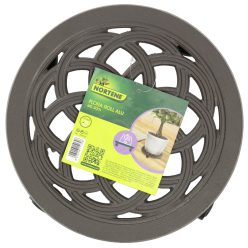   FLORA ROLL ALU fém virágalátét - sötét szürke Ø 30 cm