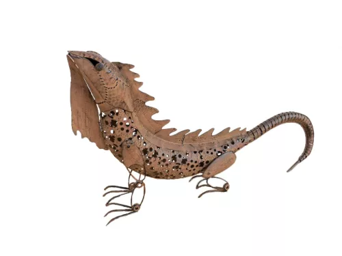 IGUANA fém leguán  - barna 80 x 27 x m. 56 cm