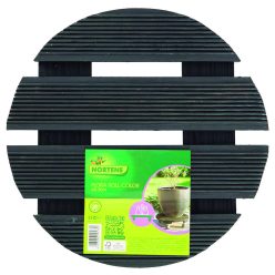   FLORA ROLL COLOR keményfa virágalátét - antracit Ø 30 cm