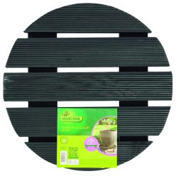   FLORA ROLL COLOR keményfa virágalátét - antracit Ø 40 cm