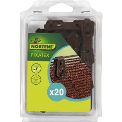  FIXATEX szögletes rögzítő kapocs szőtt árnyékoló hálóhoz - barna 2 x 2,5 cm