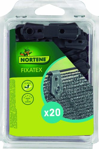FIXATEX szögletes rögzítő kapocs szőtt árnyékoló hálóhoz - szürke 2 x 2,5 cm