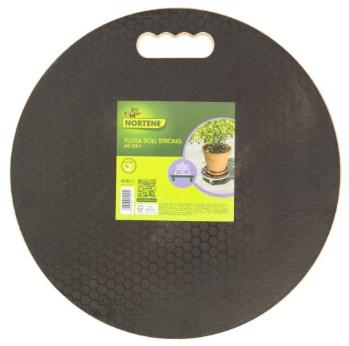 FLORA ROLL STRONG fa gurulós növényalátét - fekete- barna  Ø 40 cm