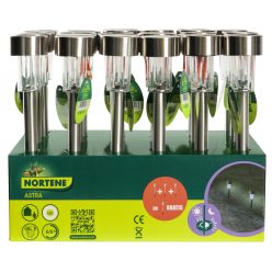 ASTRA leszúrható napelemes lámpa - ezüst Ø 5,5 x 28 cm