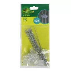   FIXCANE rögzítő műanyag nádfonat rögzítéséhez - transparent clips:1,5x3cm
drót: 14,5 cm