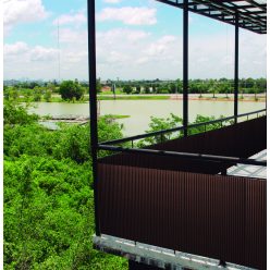 LITECANE ovális profilú műanyag nád, PVC - barna 2 x 3 m