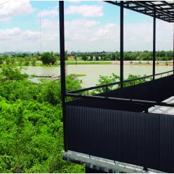   LITECANE ovális profilú műanyag nád, PVC - szürke 1 x 3 m
