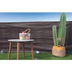   RECYNET - szőtt árnyékoló háló gomblyukakkal  - barna 1,5 x 10 m