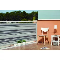   BALCONY CITY dekoratív, szőtt árnyékoló - szürke-fekete 0,9 x 3 m