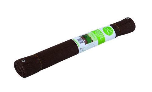BALCONY EASY szőtt háló korlátra fém fűzőlyukakkal - barna 0,9 x 5 m