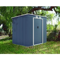   METALSHED CRETA kerti fém tároló ház  - szürke 2,16 x 1,71 x 1,30 m