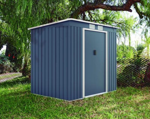 METALSHED CRETA kerti fém tároló ház  - szürke 2,16 x 1,71 x 1,30 m