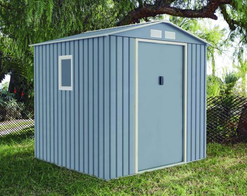 METALSHED MENORCA kerti fém tároló ház  - szürke 2,14 x 2,05 x 1,94 m
