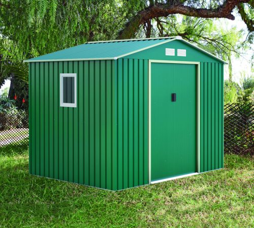 METALSHED MALLORCA kerti fém tároló ház  - zöld 2,78 x 2,12 x 1,94 m