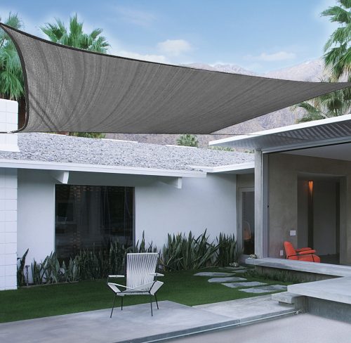 SUNNET KIT ■ szőtt napvitorla - szürke 3,6 x 3,6 m