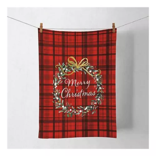 Christmas Plaid red konyharuha 50x70cm