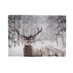 Takaró 130x170cm ,szarvas havas tájon