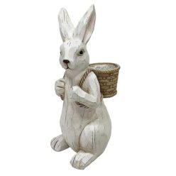 Nyúl kosárral álló 22,5x18x42 cm