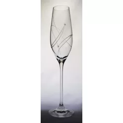 PEZSGŐS POHÁR SZETT, SWAROVSKI KÖVEKKEL
