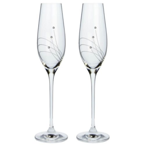 PEZSGŐS POHÁR SZETT, SWAROVSKI KÖVEKKEL