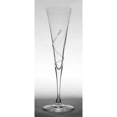 Pezsgős pohár Swarovski kristállyal 120 ml 23x6 cm  6db/szett