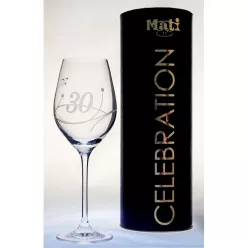   Boros pohár "Celebration 30 yr" felirattal, Swarovski kristállyal 360 ml 22,5x8 cm