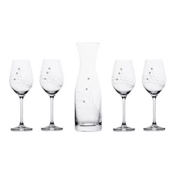   Boros pohár Swarovski kristállyal, kancsóval 360 ml/1000 ml  5db/szett