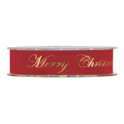 Szalag "Merry Christmas" fellirattal 25 mm x 10 m