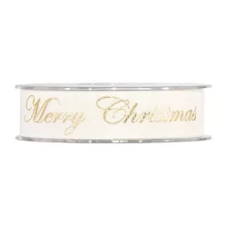 Szalag "Merry Christmas" fellirattal 25 mm x 10 m