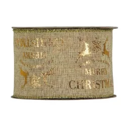 Szalag "Merry Christmas" fellirattal 63 mm x 10 m