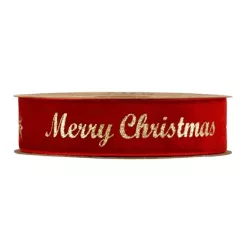 Szalag "Merry Christmas" felirattal 25 mm x 10 m