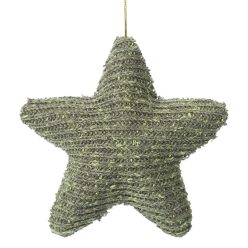   Irin csillag alakú akasztós karácsonyfadísz Zöld 3x10x10 cm