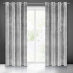   Villa bársony sötétítő függöny Acélszürke 140x250 cm
