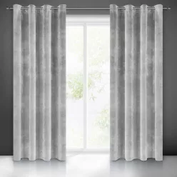 Ria bársony sötétítő függöny Acélszürke 140x250 cm