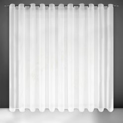   Amaro mikrohálós fényáteresztő függöny fényes mohér szálakkal Fehér 350x250 cm