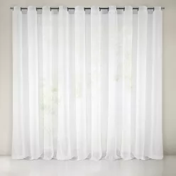   Sakali mikrohálós fényáteresztő függöny fényes mohér szálakkal Fehér 350x250 cm