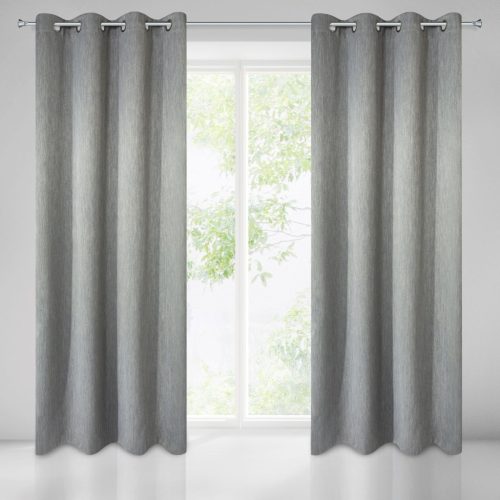 Rossie sötétítő függöny melange szövetből Acélszürke 135x250 cm