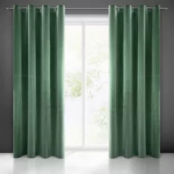   Adelle bársony sötétítő függöny Sötétzöld 140x250 cm